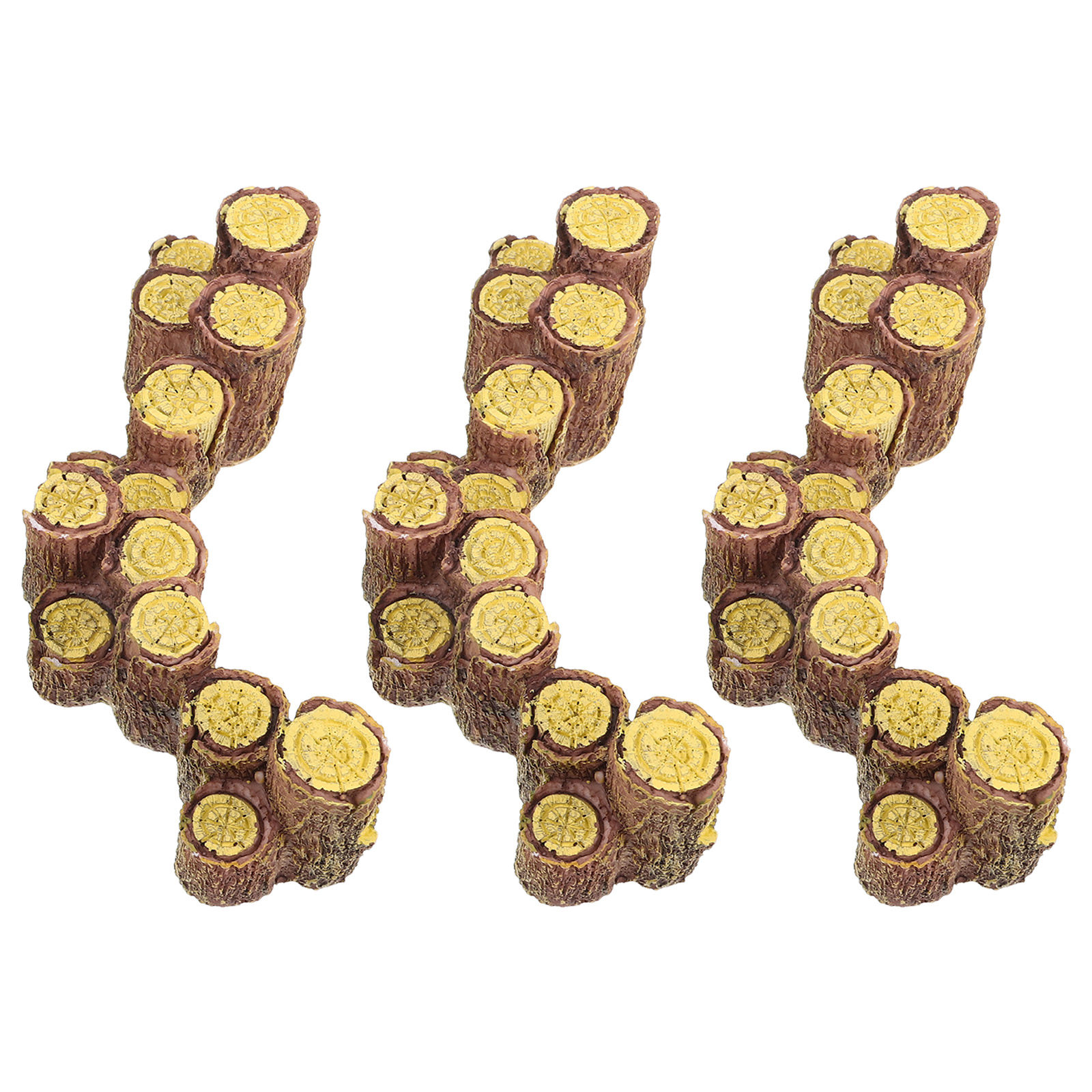 Bonsai Garden Accessories - 3Pcs Resin Mini Tree Stumps Realistic