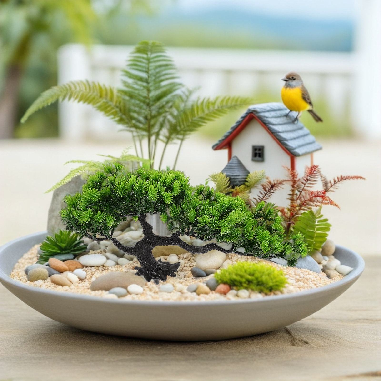Bonsai Garden Juniper - 2Pcs Artificial Bonsai Tree Juniper Faux