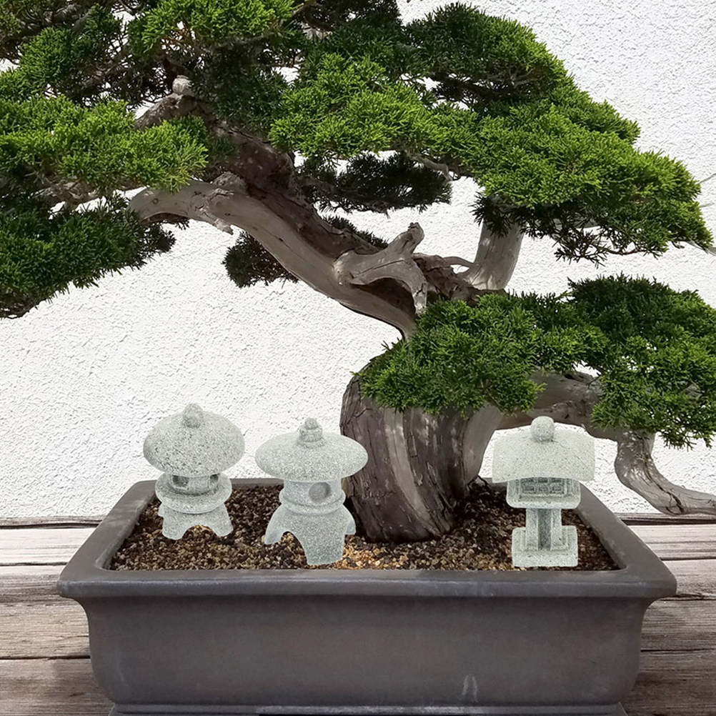 Mini Bonsai Zen Garden - 6Pcs Sandstone Pagoda Statue Garden Decoration