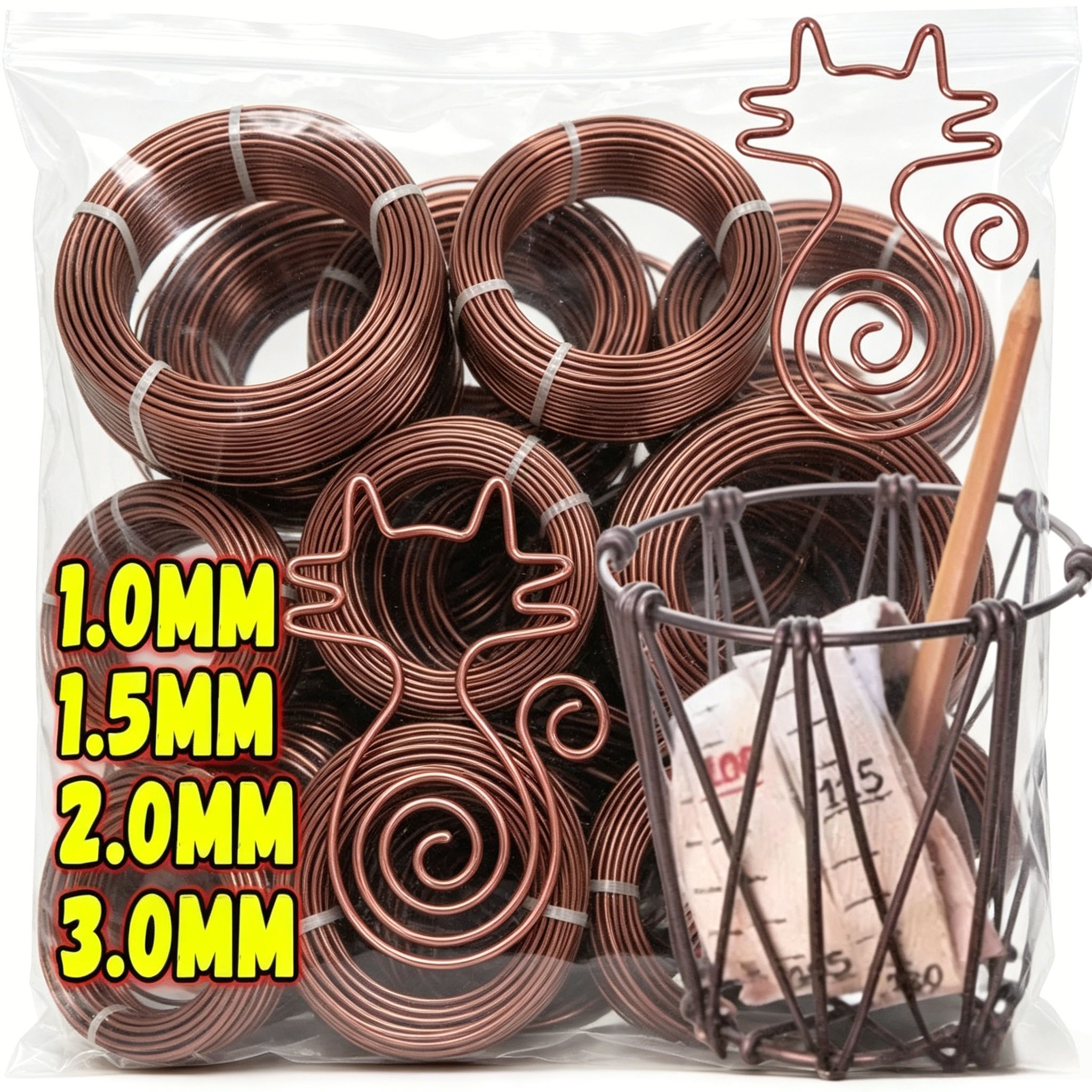 Bonsai Garden Accessories - Brown Aluminum Bonsai Wires Plant Support