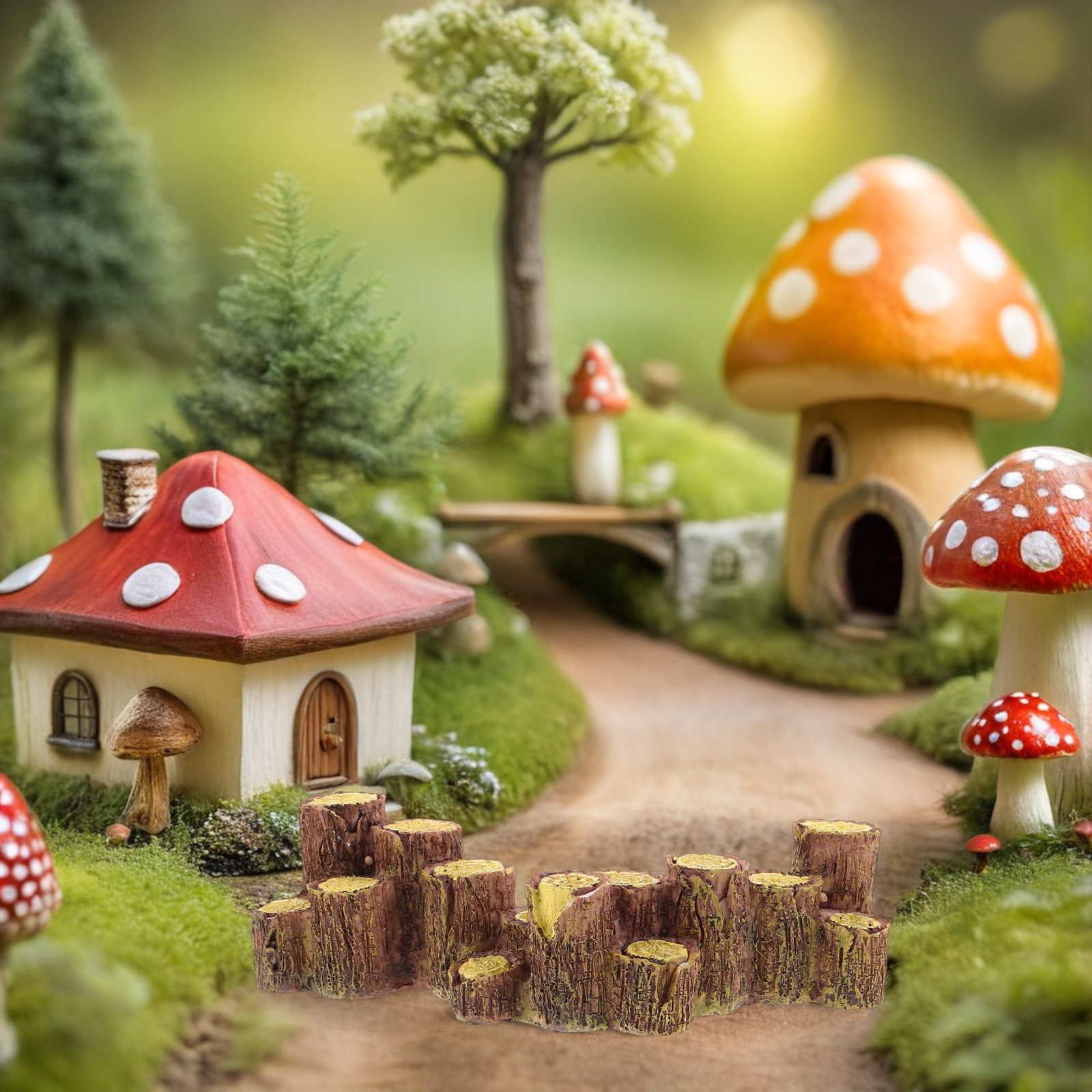 3Pcs Resin Mini Tree Stumps Re - огляд і ціна Bonsai Garden Accessories