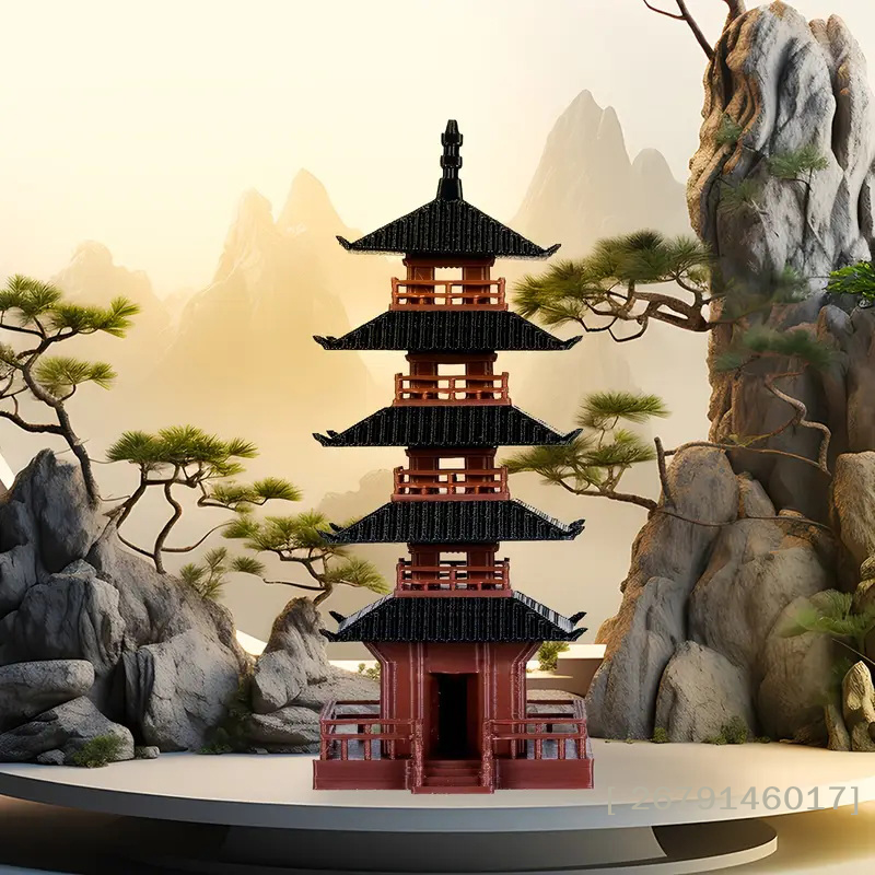 【YY26】Mini Pagoda Statue Chine - огляд і ціна Mini Bonsai Zen Garden