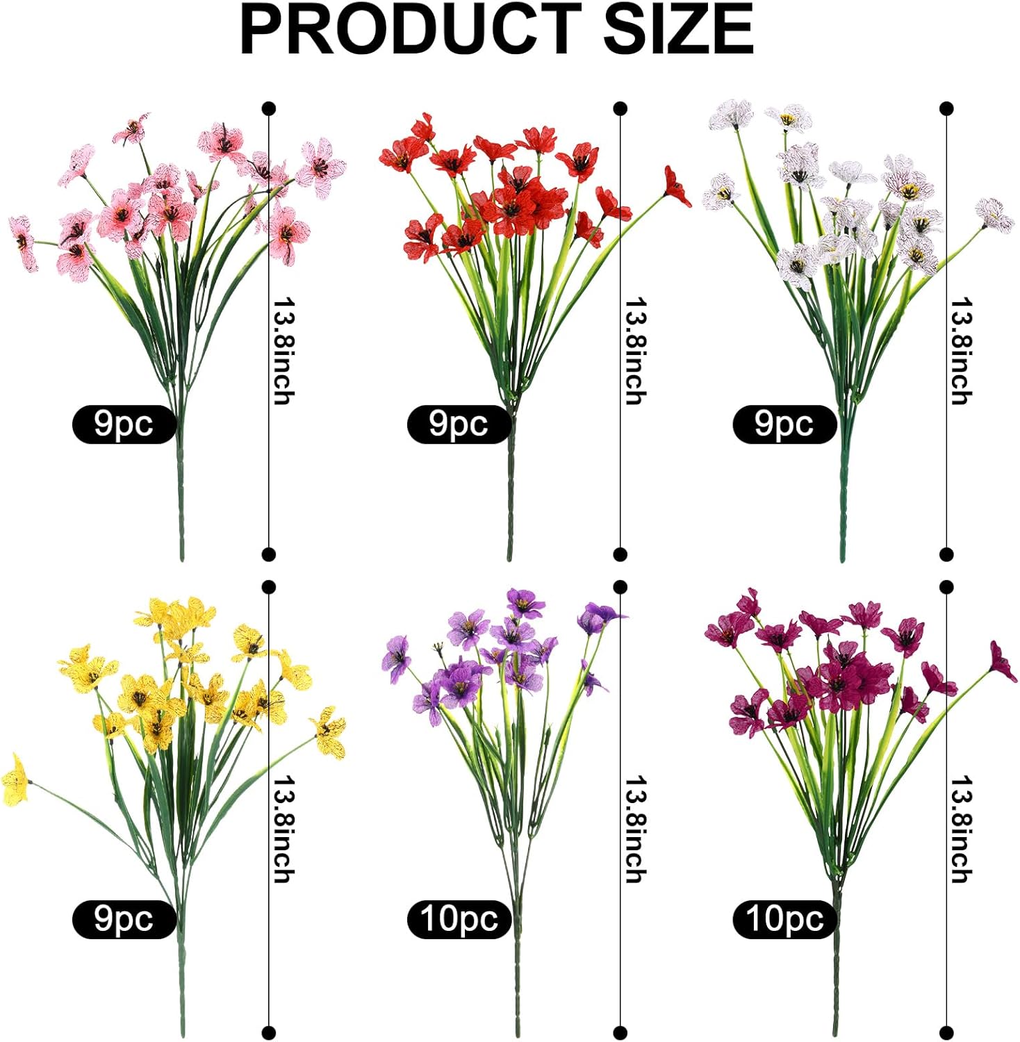 56 Bundles Artificial Flowers  - огляд і ціна Bonsai Garden Images