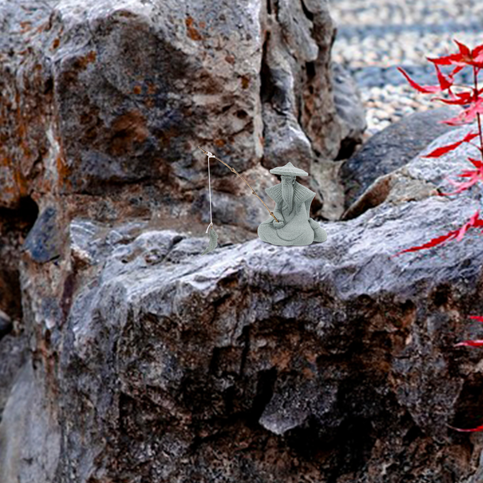 Resin Fisherman Statue for Fis - огляд і ціна Mini Bonsai Zen Garden