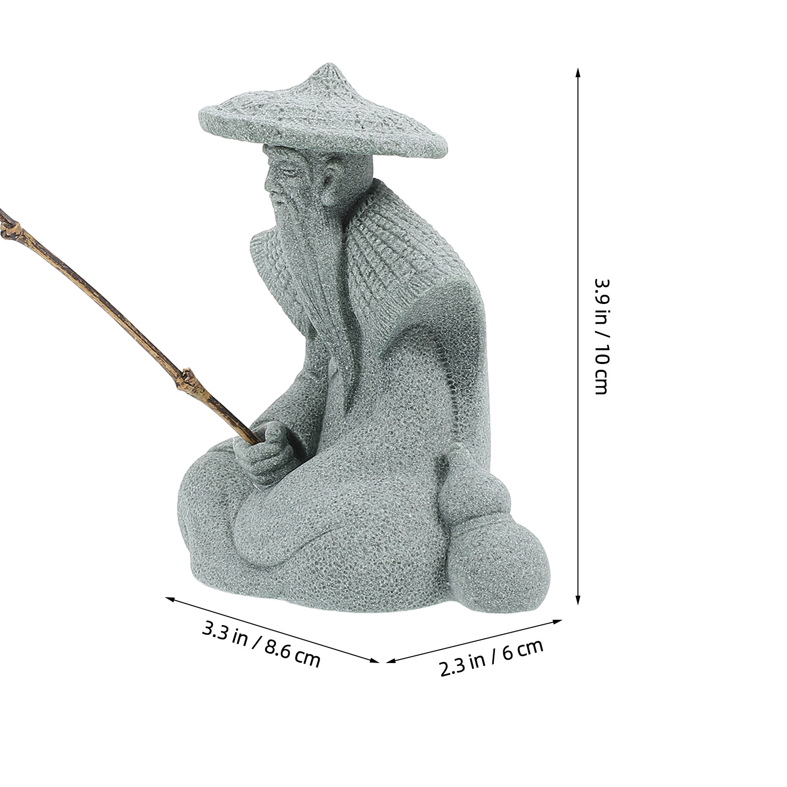 Resin Fisherman Statue for Fis - огляд і ціна Mini Bonsai Zen Garden