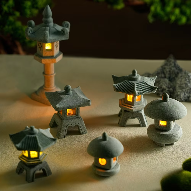 Mini Pagoda Lantern Light Gard - огляд і ціна Mini Bonsai Zen Garden