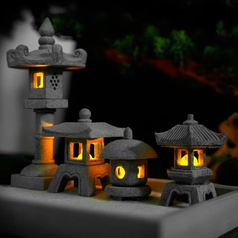 Mini Pagoda Lantern Light Gard - огляд і ціна Mini Bonsai Zen Garden
