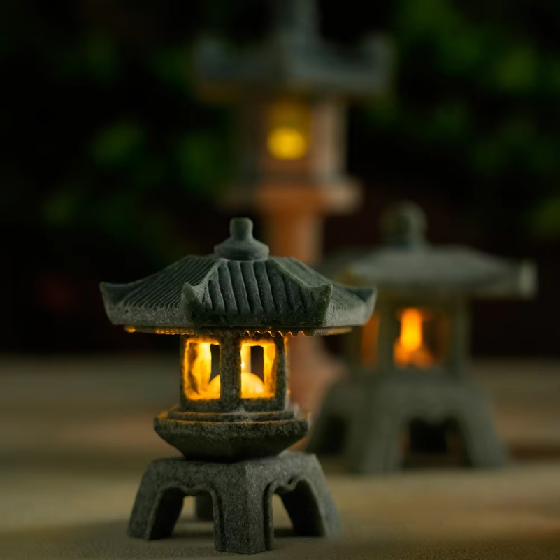 Mini Pagoda Lantern Light Gard - огляд і ціна Mini Bonsai Zen Garden