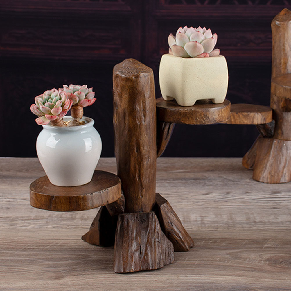 1Pcs Natural Wood Plant Stand  - огляд і ціна Bonsai Vertical Garden