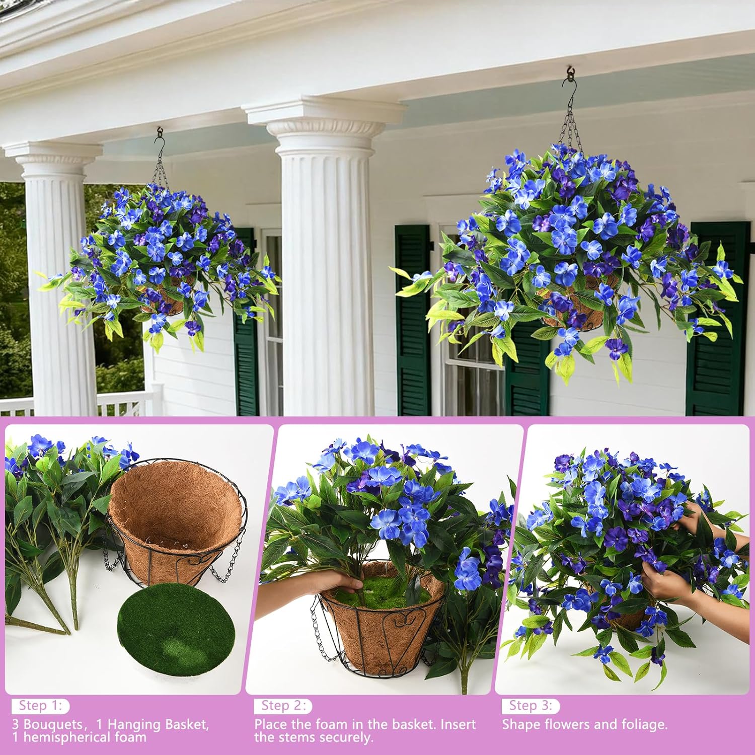 Realistic Fake Hanging Flowers - огляд і ціна Bonsai Garden Images
