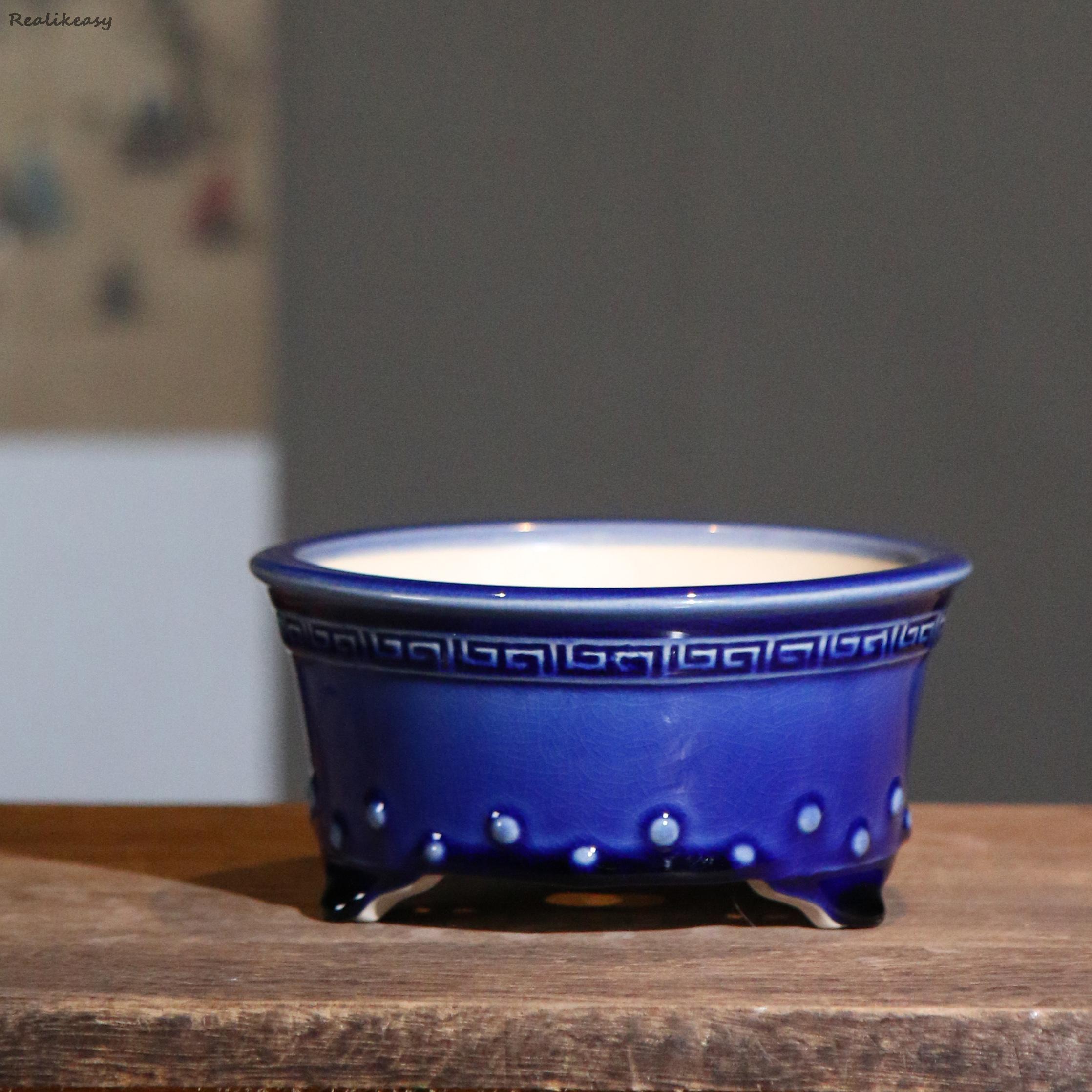 Purple Clay Flower Pot Ceramic - огляд і ціна Mini Bonsai Zen Garden