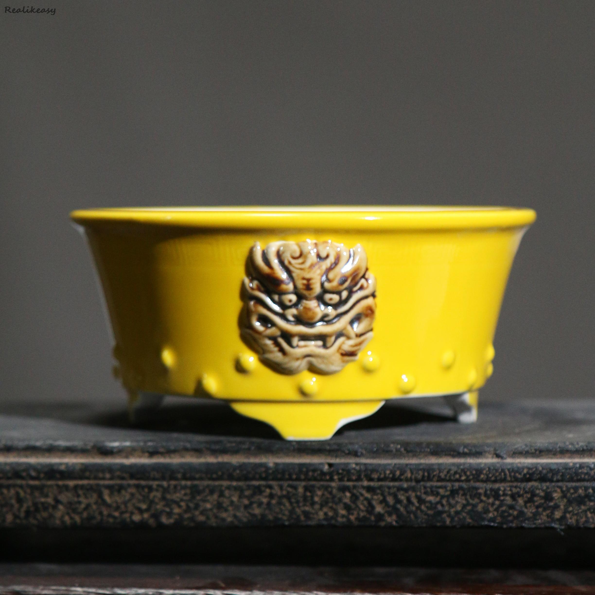Purple Clay Flower Pot Ceramic - огляд і ціна Mini Bonsai Zen Garden