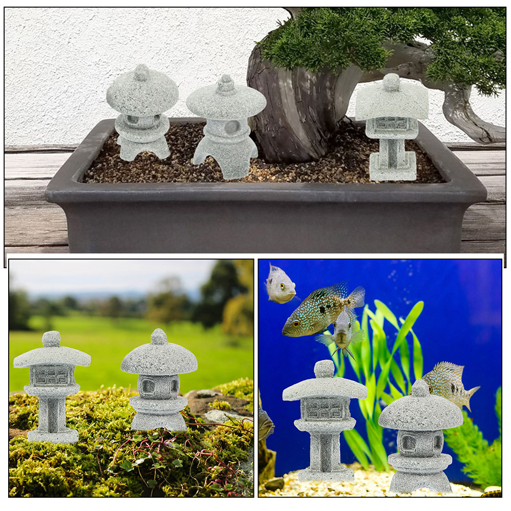 6Pcs Sandstone Pagoda Statue G - огляд і ціна Mini Bonsai Zen Garden