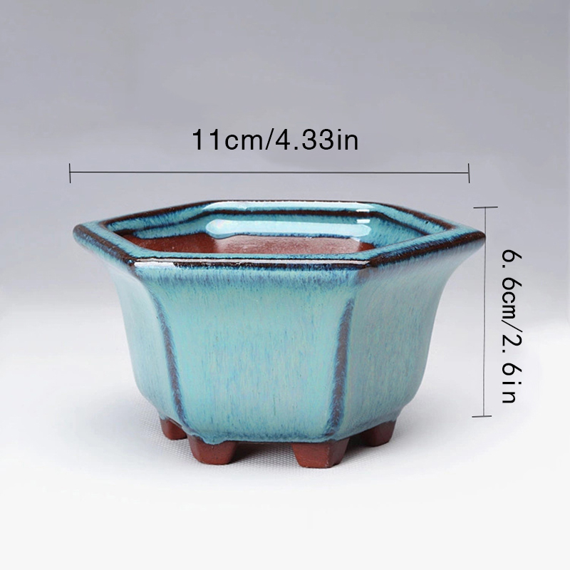 Pottery Flower Pot Bowl Glazed - огляд і ціна Mini Bonsai Zen Garden