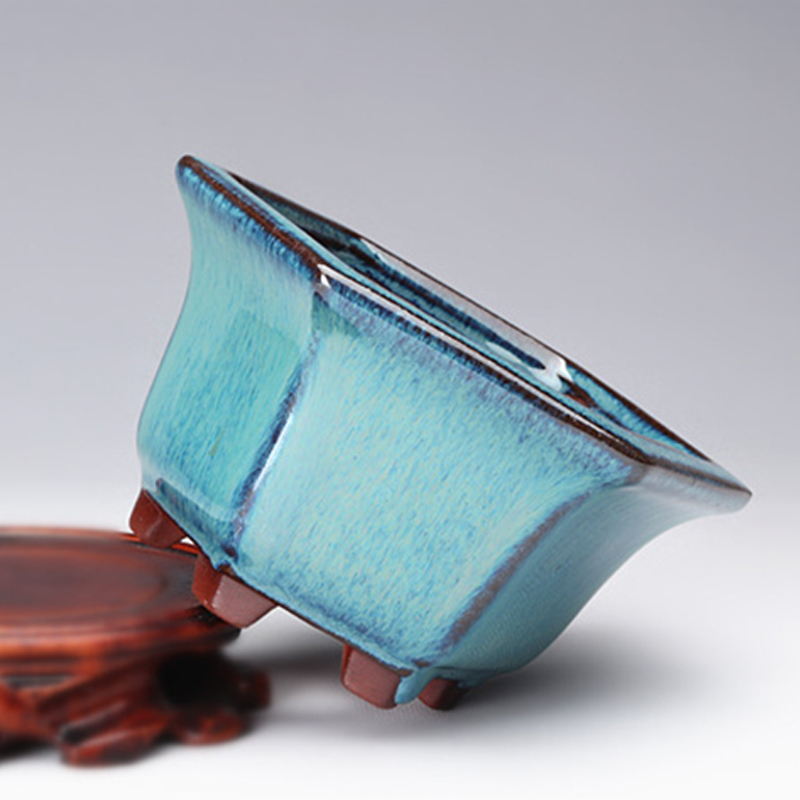 Pottery Flower Pot Bowl Glazed - огляд і ціна Mini Bonsai Zen Garden