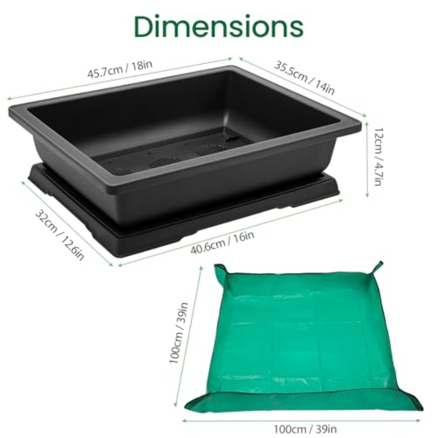 3Pcs 18 Inch Bonsai Training P - огляд і ціна Bonsai Repotting Mat