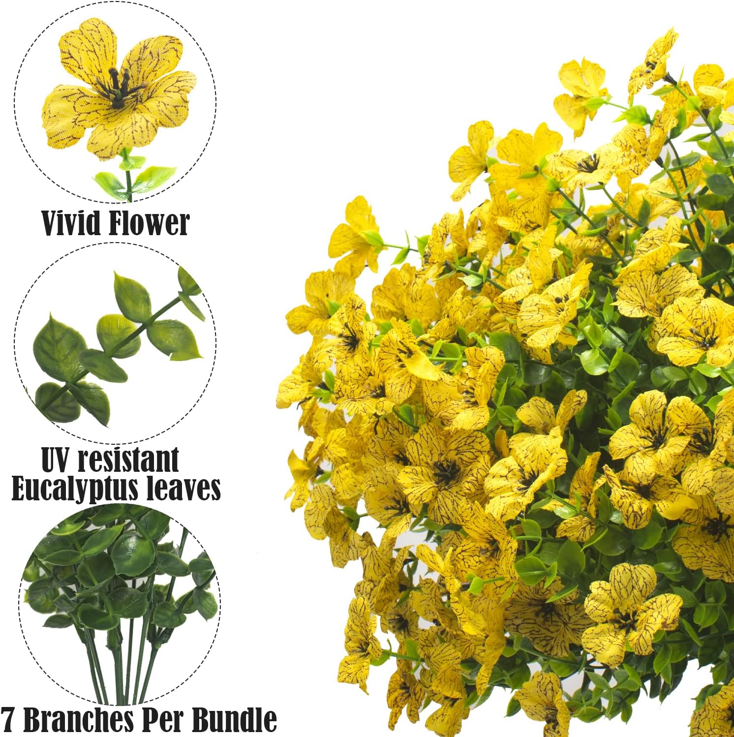 16 Bundles Realistic Yellow Da - огляд і ціна Bonsai Garden Images