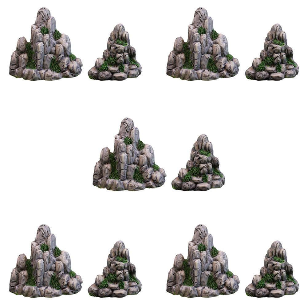 10Pcs Decorative Resin Rockery - огляд і ціна Mini Bonsai Zen Garden
