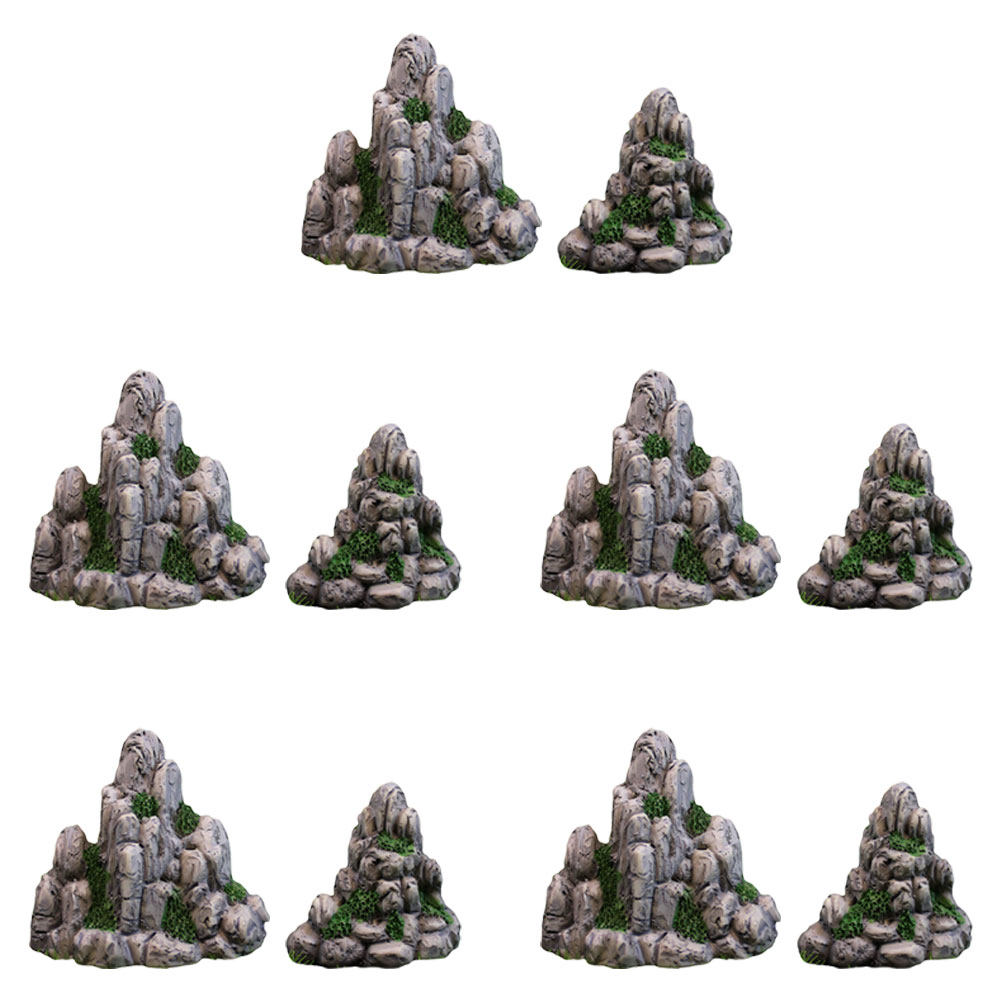 10Pcs Decorative Resin Rockery - огляд і ціна Mini Bonsai Zen Garden